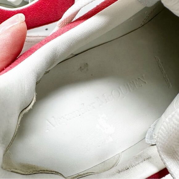 Alexander Mcqueen Court Leather Red Suede Sneakers 39.5 - Picture 13 of 14